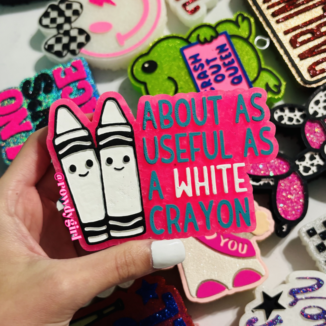 About as useful as a white crayon
