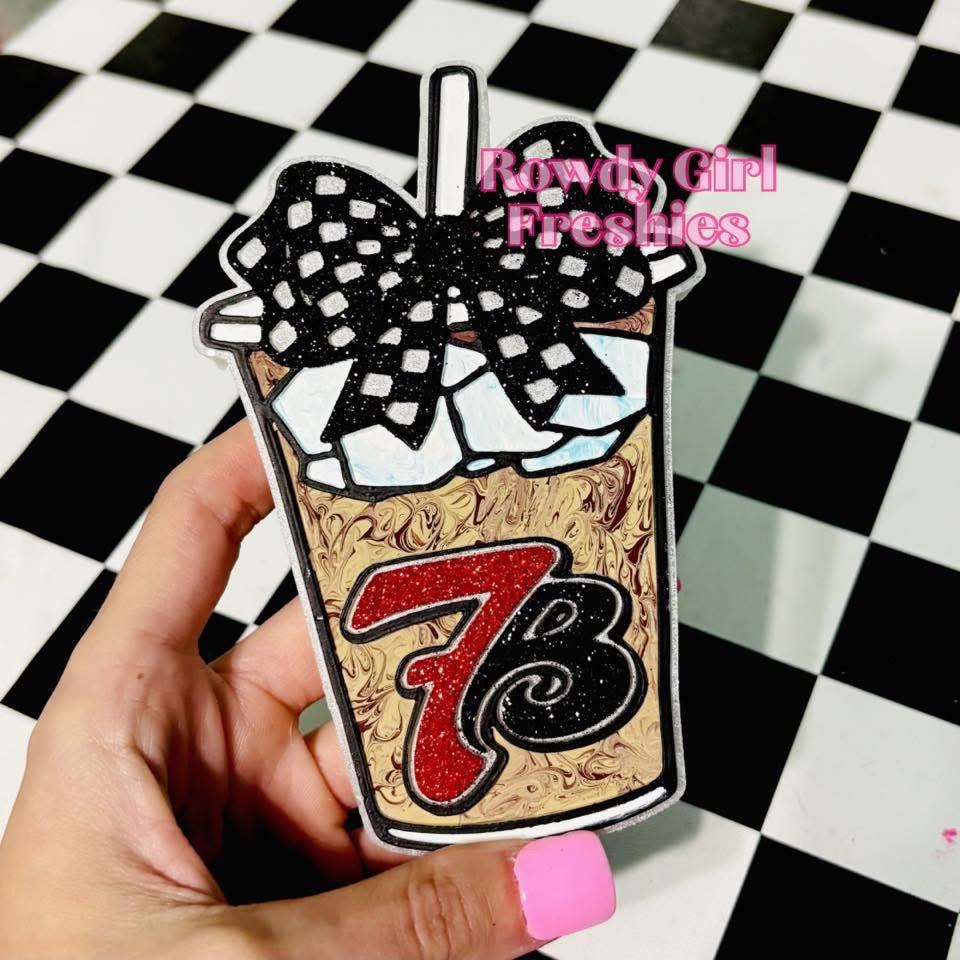 Coffee Cup w/checkered Bow