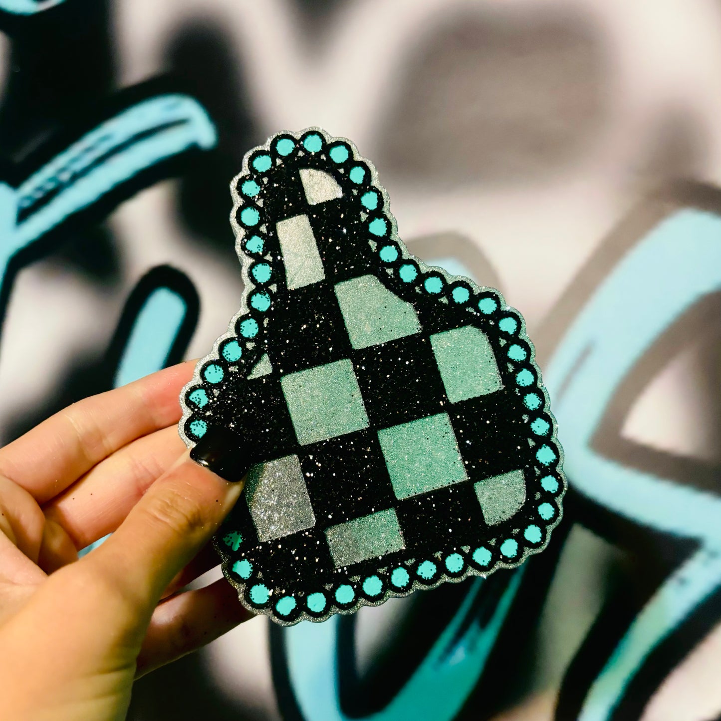 Checkered Cow Tag