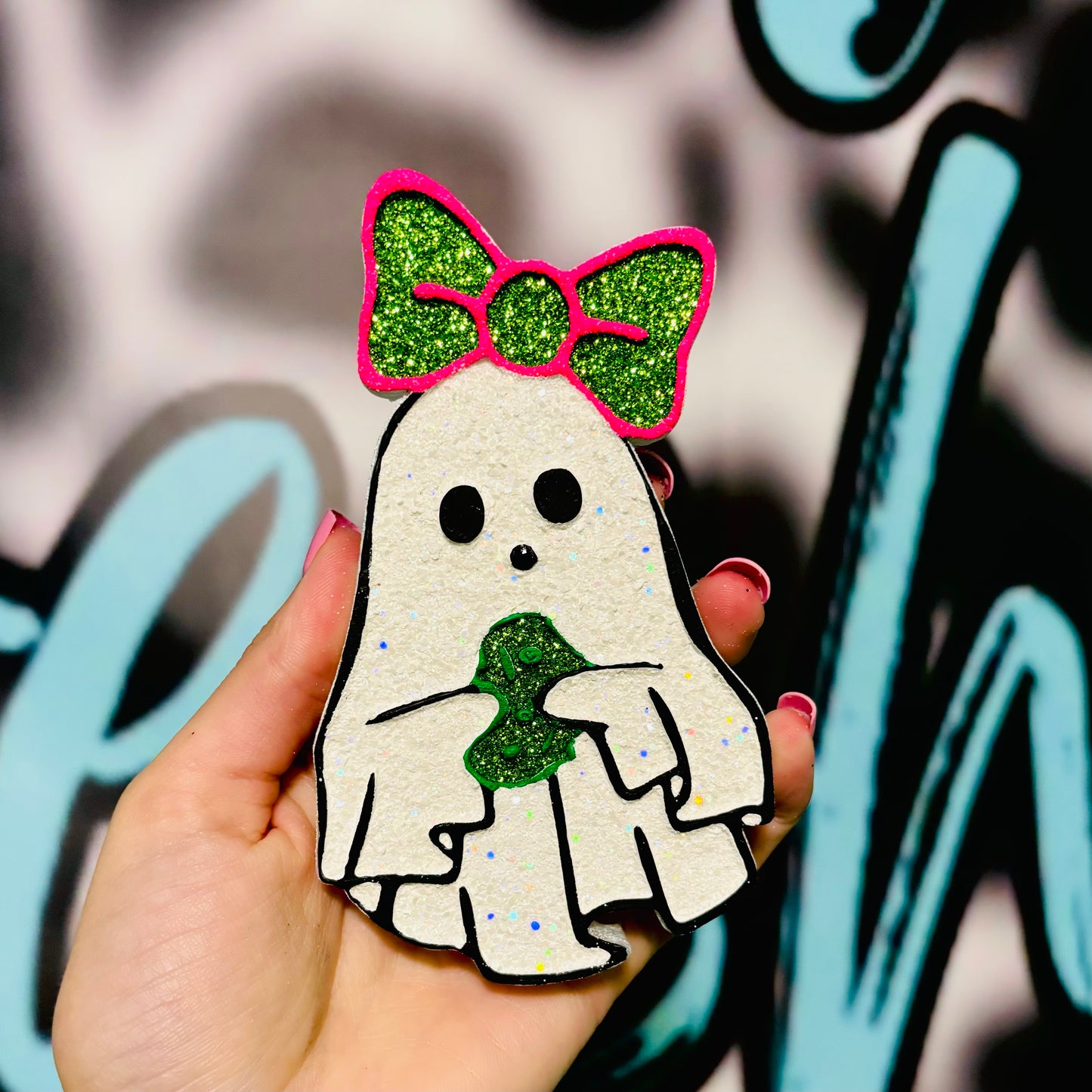 Ghost with a Pickle & Bow