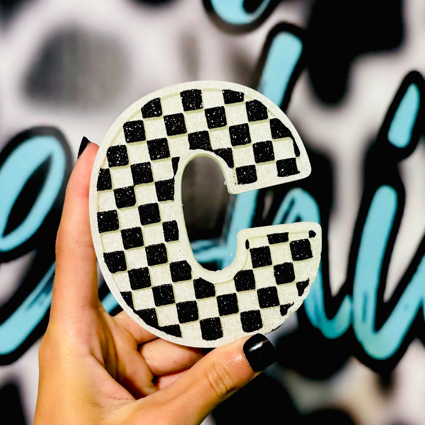 Checkered Print Letters