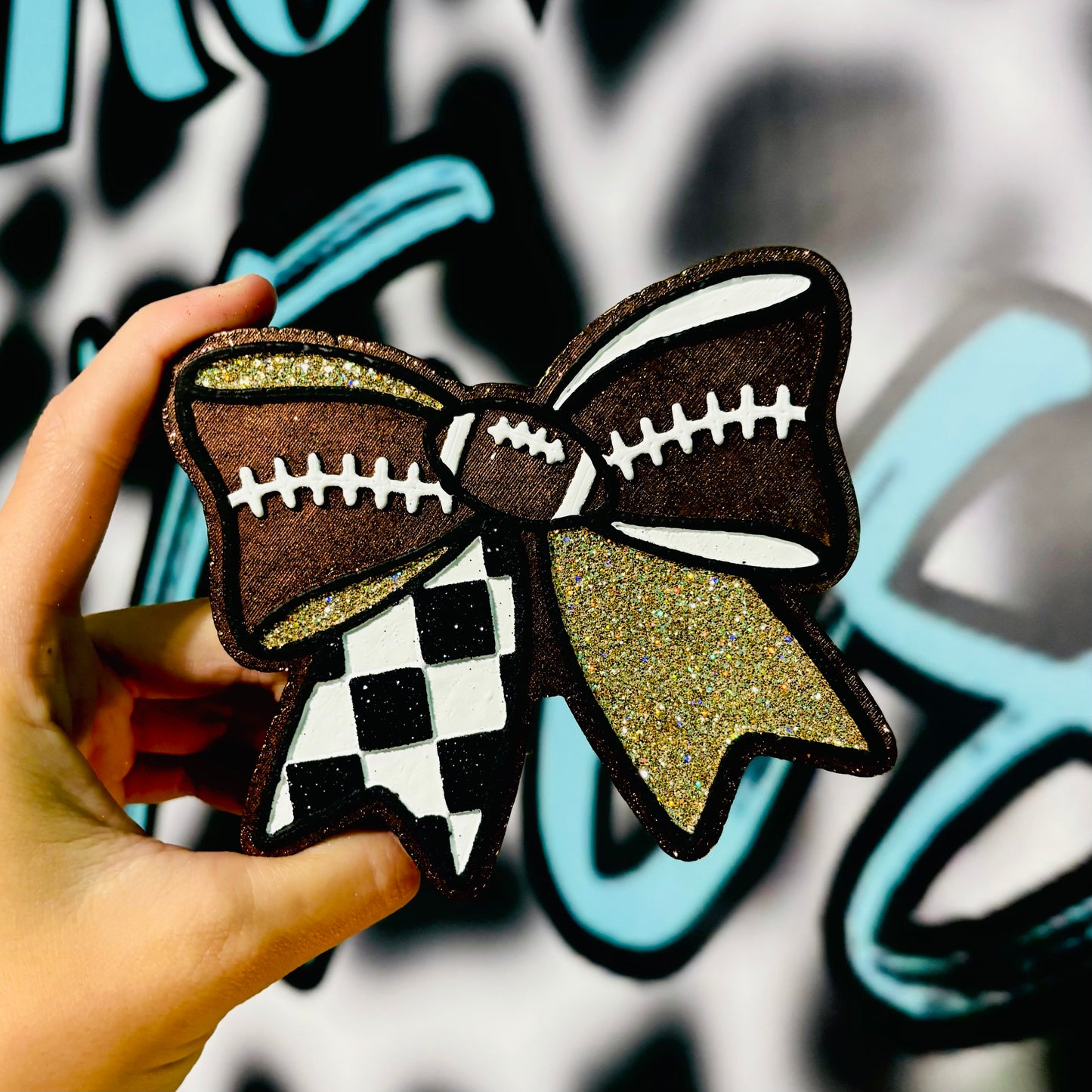 Football Bow | Strawberry Poundcake