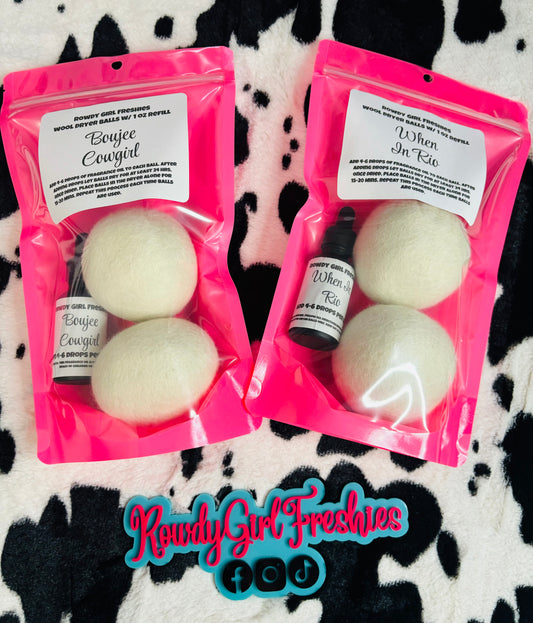 Dryer Balls w/ highly Scented Fragrance Oil