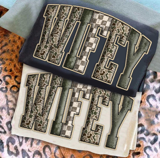 Camo Wifey Tee/Sweatshirt