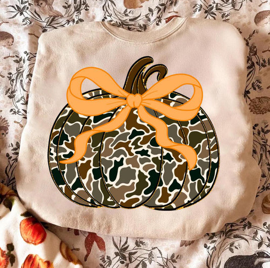 Camo Pumpkin Tee/Sweatshirt