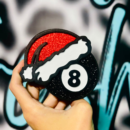 8 ball Santa Hat