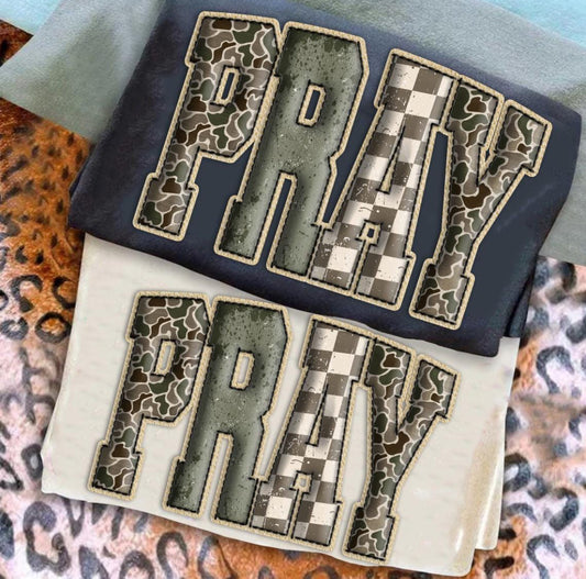 Camo Pray Tee/Sweatshirt