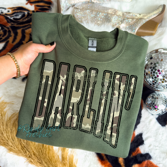 Camo Darlin Tee/Sweatshirt
