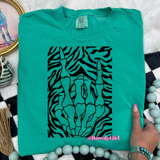 Zebra Skelly Tee/Sweatshirt
