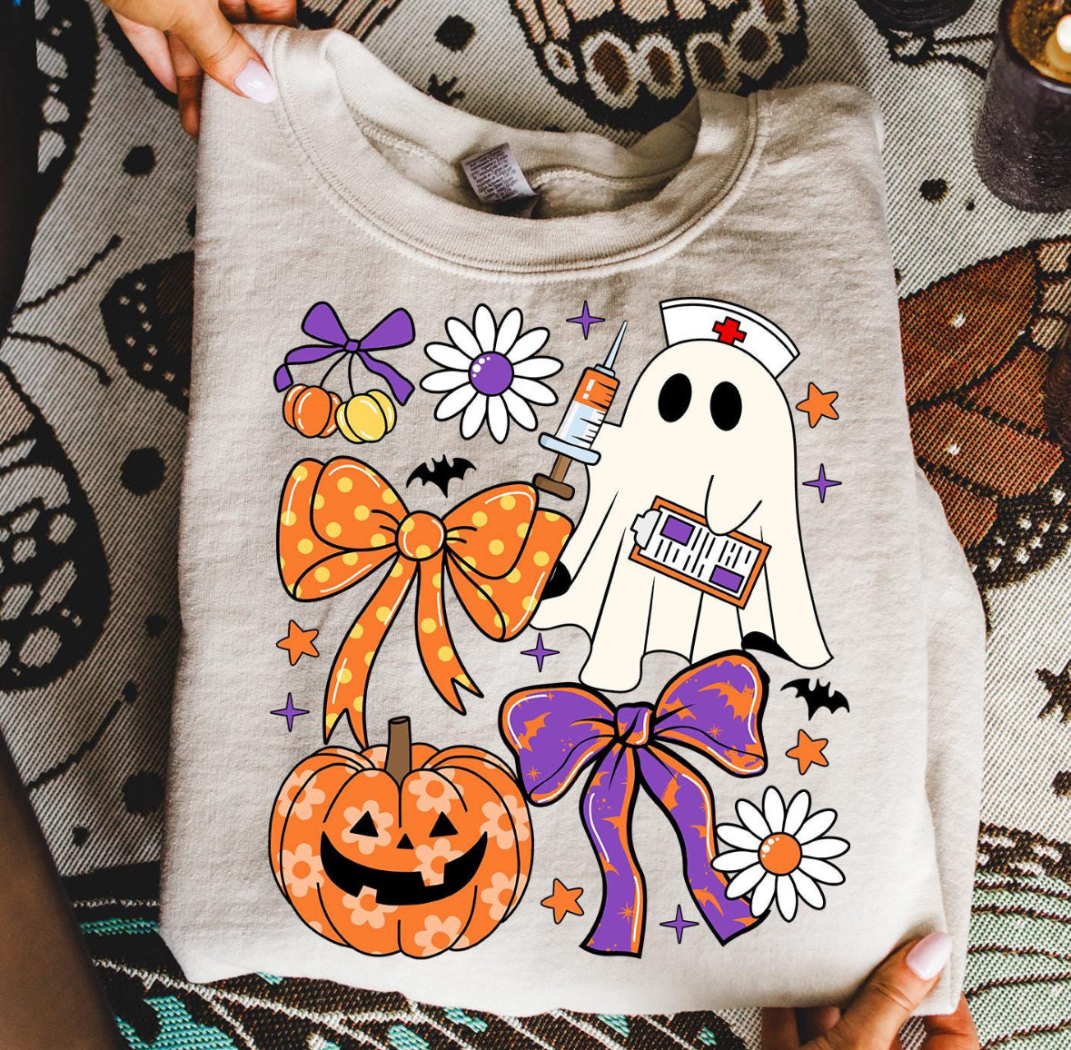 Nurse Ghostie Tee/Sweatshirt