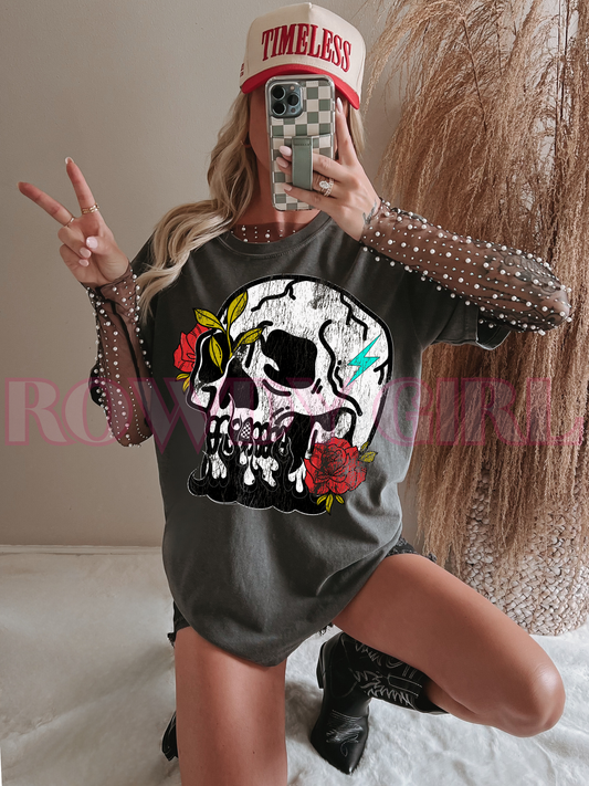 Rose Skull Tee/Sweatshirt