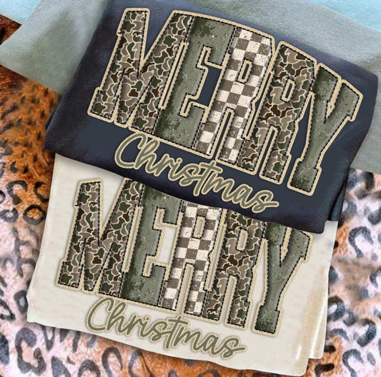 Camo Merry Christmas Tee/Sweatshirt