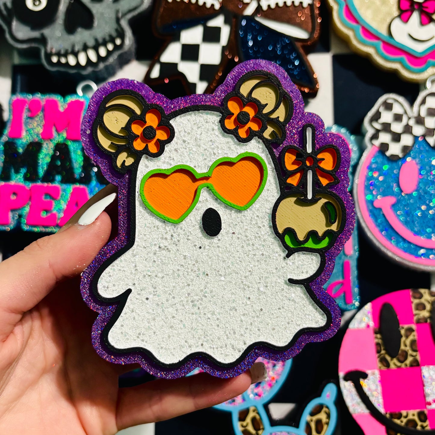 Caramel Apple Ghost w/ space buns