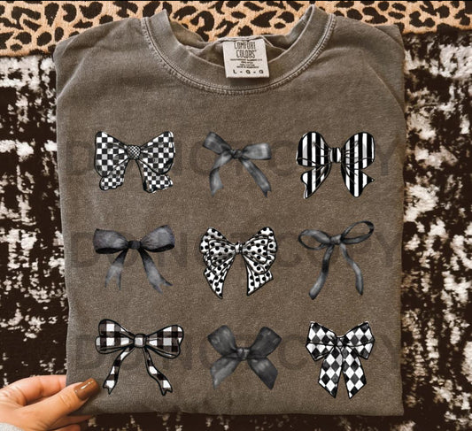Checkered Bow Collage Tee