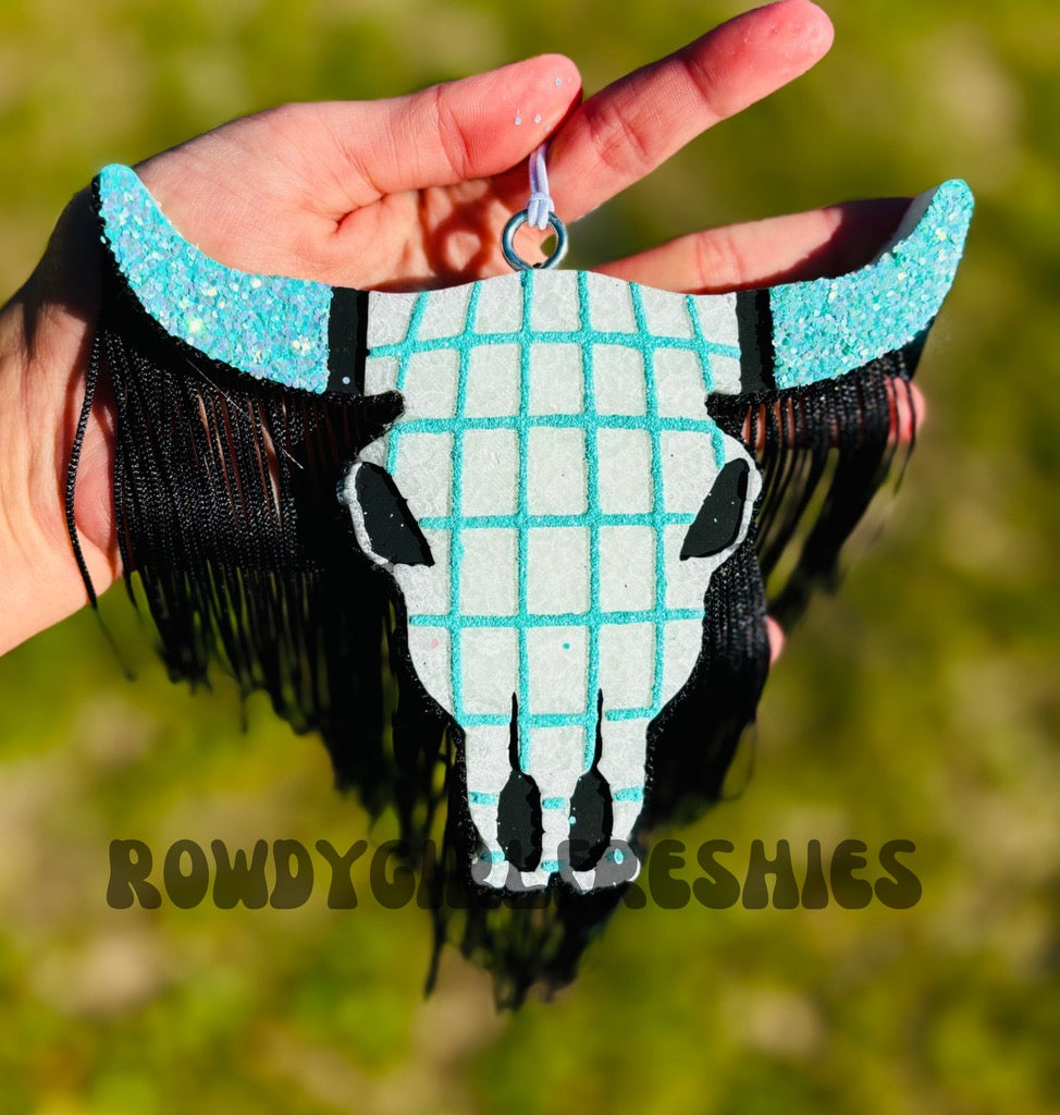 Tiffany Bull Skull (FRINGE NOT INCLUDED)