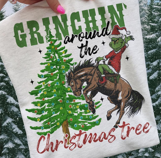 Grinchin Around the Christmas Tree Tee/Sweatshirt