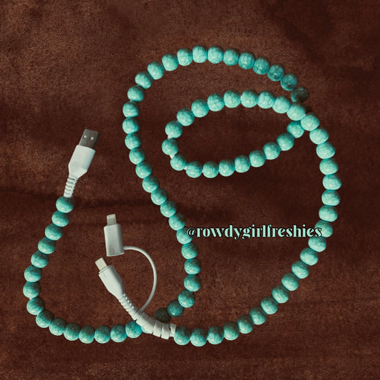 Turquoise Beaded Charger