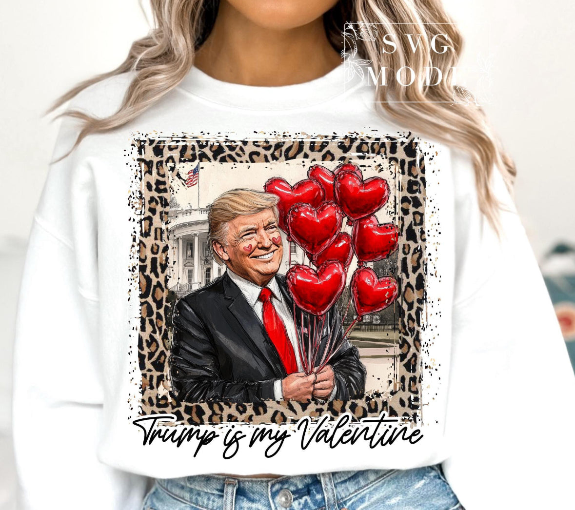 Trump Leopard Valentines Hearts