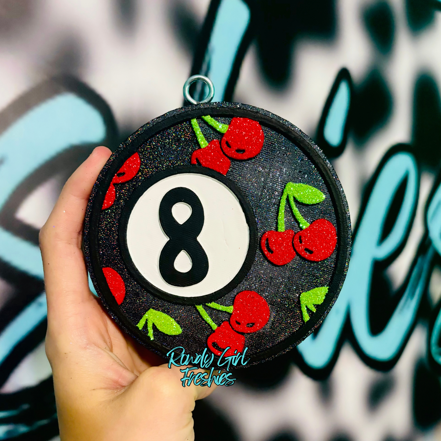 8 ball with cherries