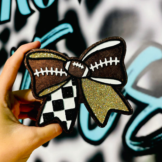 Football Bow | Strawberry Poundcake